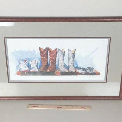 Watercolor 25"×16" "Family Shoes"