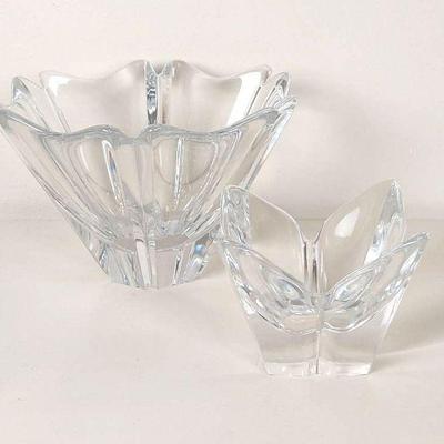 Orrefors Crystal Flower Bowls