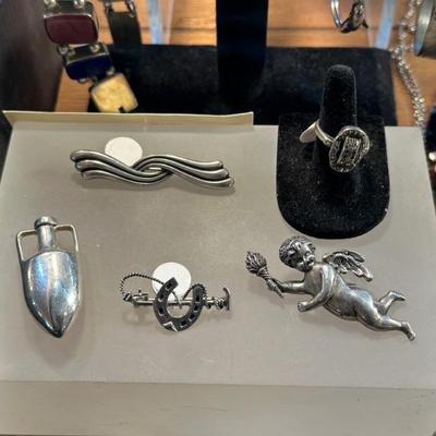 Vintage sterling pieces