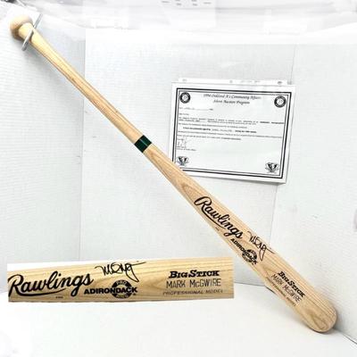 Signed Mark McGwire Baseball Bat - Rawlings Big Stick Professional - Comes with COA and Receipt 