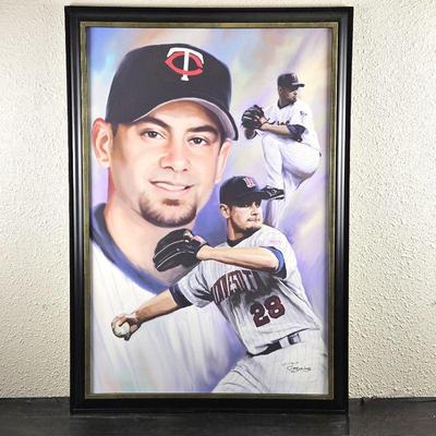 Jesse Crain - MLB Pitcher for Minnesota Twins & Chicago White Sox - Giclee on Canvas by Artist Jiang Zumzhong
