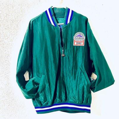 Vintage 1995 Coors Field Starter Jacket Full Zip Rockies Baseball Windbreaker Jacket -XL