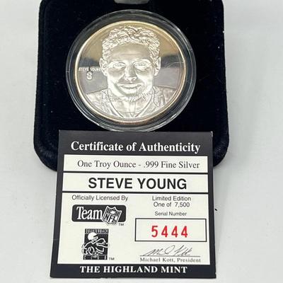 Steve young sterling silver coin 