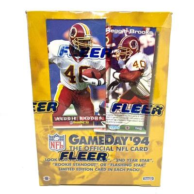  1994 Fleer Game Day Football Hobby Box Reggie Brooks Wax Packs Sealed