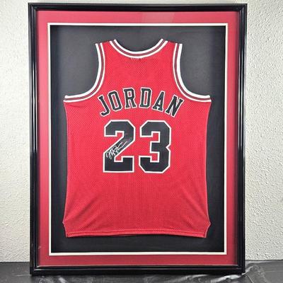 Framed Michael Jordan Chicago Bulls Jersey - Basketball