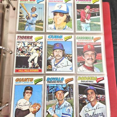  Set of 1977 Topps Baseball Cards Almost Complete Set in Binder, All in Very Good Condition