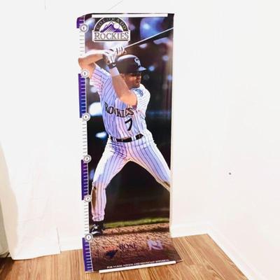 Colorado Rockies LIFE SIZE Poster- 6-foot Growth Chart Wall Poster- No Pin Marks
