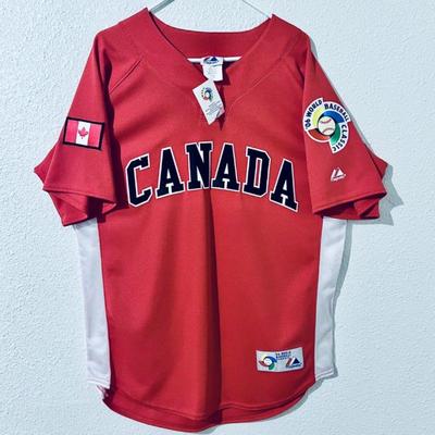 06 World Baseball Classic- Red Team Canada Jersey- NEW in size L