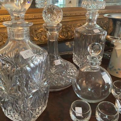 Lovely Crystal decanters