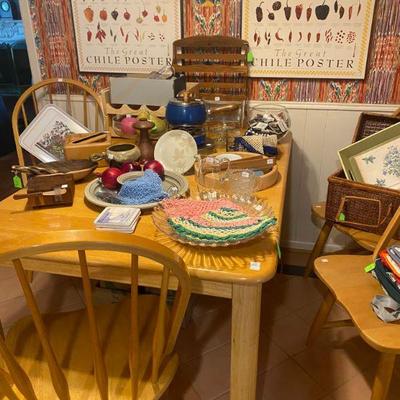 Oak Kitchen table and four chairs