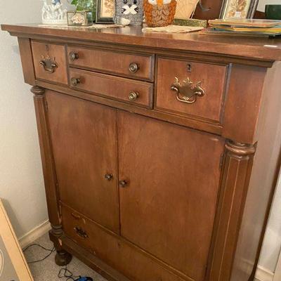 Pecan wood chest matches bed and dresser