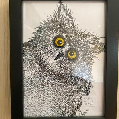Artist Kelly Green Owl artwork
