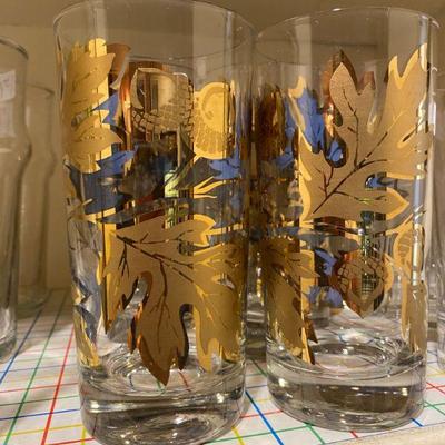 Gold Frosted Vintage ice tea glasses