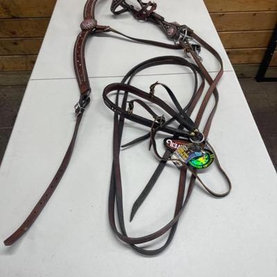 Weaver Breast Plate, Nose Band, Show Bridle and Spit Reins