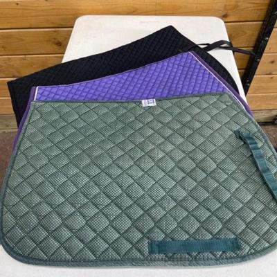 Three Dressage Saddle Pads 24”, 20.5” and 21”