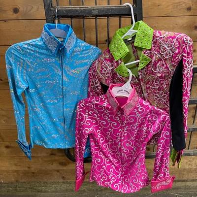 Three Vibrant Western Show Shirts - Small
