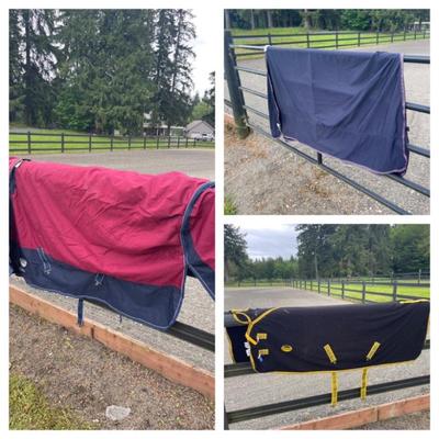Three Horse Blankets 75”