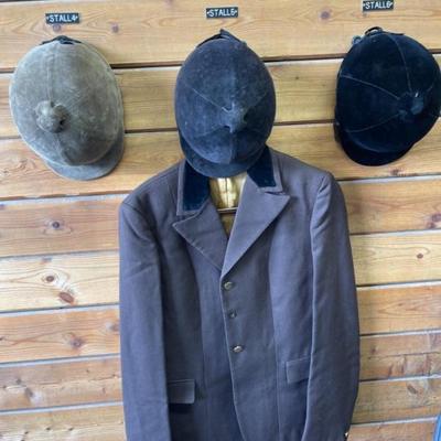 Vintage Pytchley Coat English and Vintage Riding Helmets