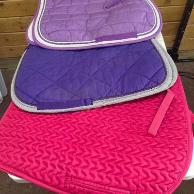 Three Dressage Pads-USG Brand-Pink and Purples