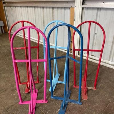 Five Wall Mounted Saddle Racks
