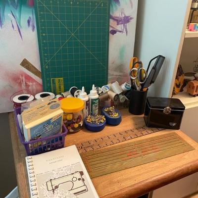 Giant craft room of an artist that is bursting at the seams