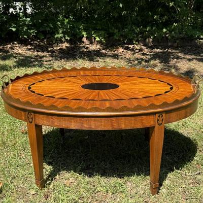 $325- Coffee table from Premiere Furniture Crafter E. J. Victor.  18"H 38"L 26"depth