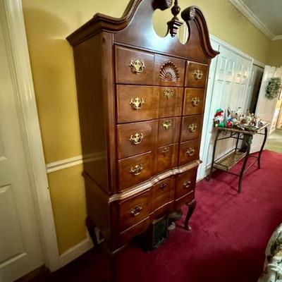 $275- Highboy chest, 5 drawers, 77"H 39"L 18"depth