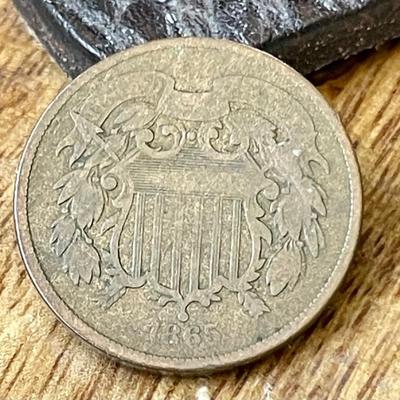 1865 Two Cent Civil War Coin 