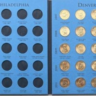 Whitman Presidential Dollar Commemorative Folder Deluxe Edition Half Complete