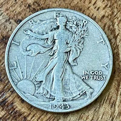 1943 Silver Liberty Walking Half Dollar 
