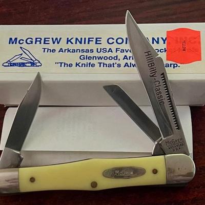 McGrew Knife Company, INC Hillbilly-classic 3 Blade Stockman Knife With Original Box 