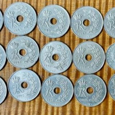 (27) Denmark Ore 1924 - 1971 Coins - Most 25 (1) Norway 1 Krone 