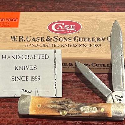 Case 5215SS Stag Gunstock Pocket Knife With Original Box 