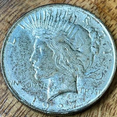 1927 D Silver Liberty Peace Dollar Coin 90 Percent Silver 