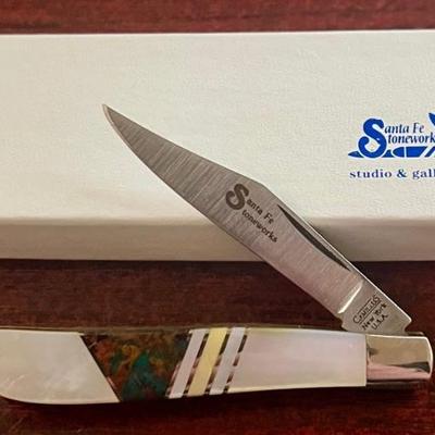 Camillus Santa Fe Stoneworks Inlay Pocket Knife With Box  
