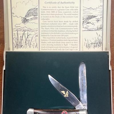Case Model E254SS Wildlife Series Pocket Knife With Case And COA 
