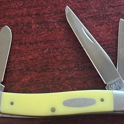 Case 3318SHSP Yellow Stockman Pocket Knife 