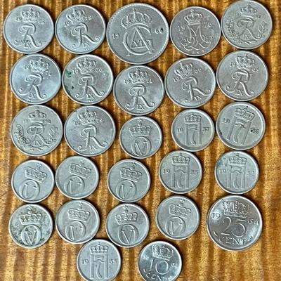 Norway And Denmark Coins - 5 - 10 -50 Ore & 10 - 25 Norge - 