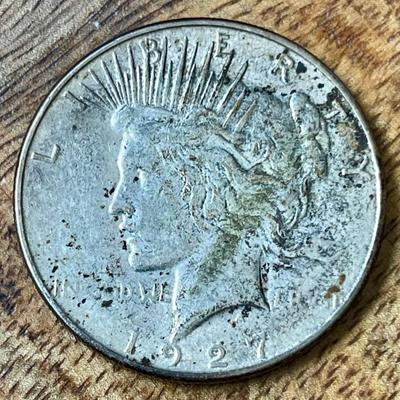 1927 S  Silver Liberty Peace Dollar Coin 90 Percent Silver 