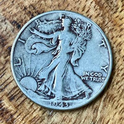 1943 Silver Walking Liberty Half Dollar Coin 
