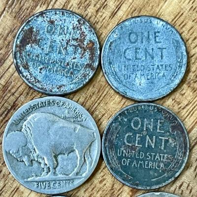 4 - Liberty Head Nickels - 1900 - 02 - 06 -  11 - (3) 1943 Lead Pennies & 1 Buffalo Head Nickle 