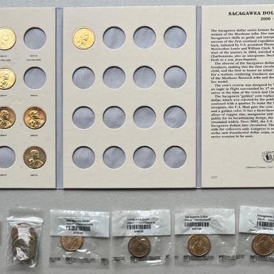Littleton Sacagawea 2000 Coin Folder With Assorted Sacagawea Coins