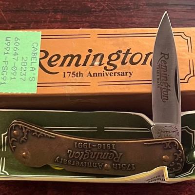 Remington 175th Anniversary Pocket Knife With Original Box 