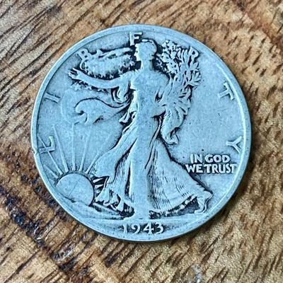 1943 Silver Walking Liberty Half Dollar Coin 