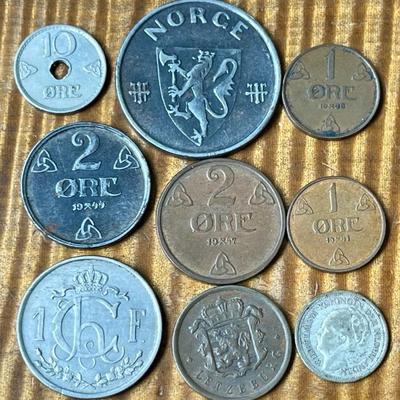 Netherland, Luxemburg  & Norway Coins  -Franc - 5 Ore - 