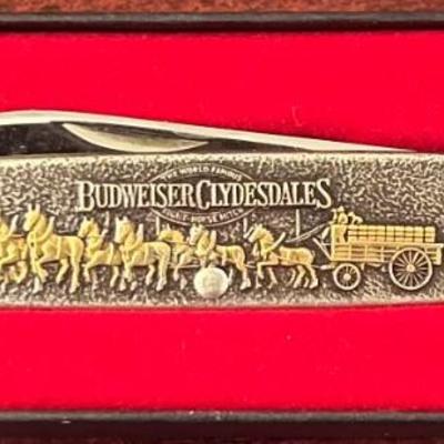 Kutmaster Budweiser Clydesdales Pocket Knife With Original Box  