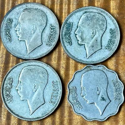 (4) 1930's Iraq Fils Coins 