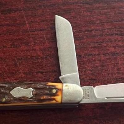 Vintage Klein Tools 3-blade Stockman Pocket Knife 