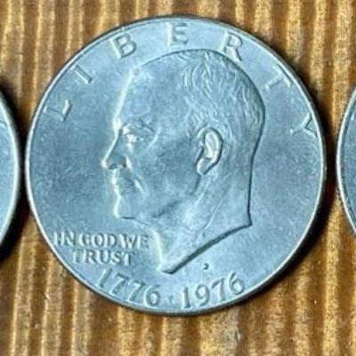 (3) Bicentennial 1776 - 1976 D Dollar Coins 