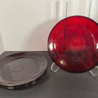 Avon red glass